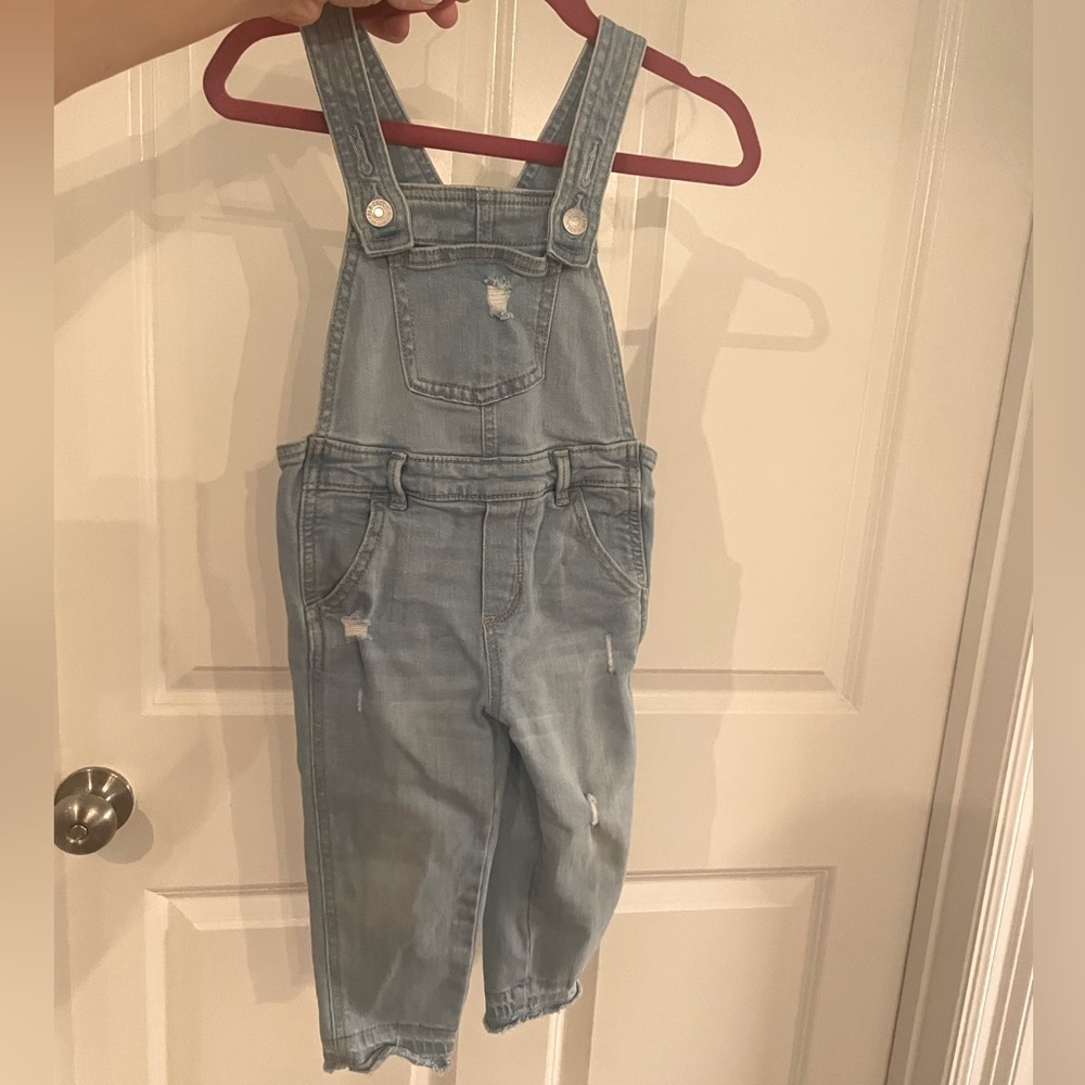 Denim girls overalls